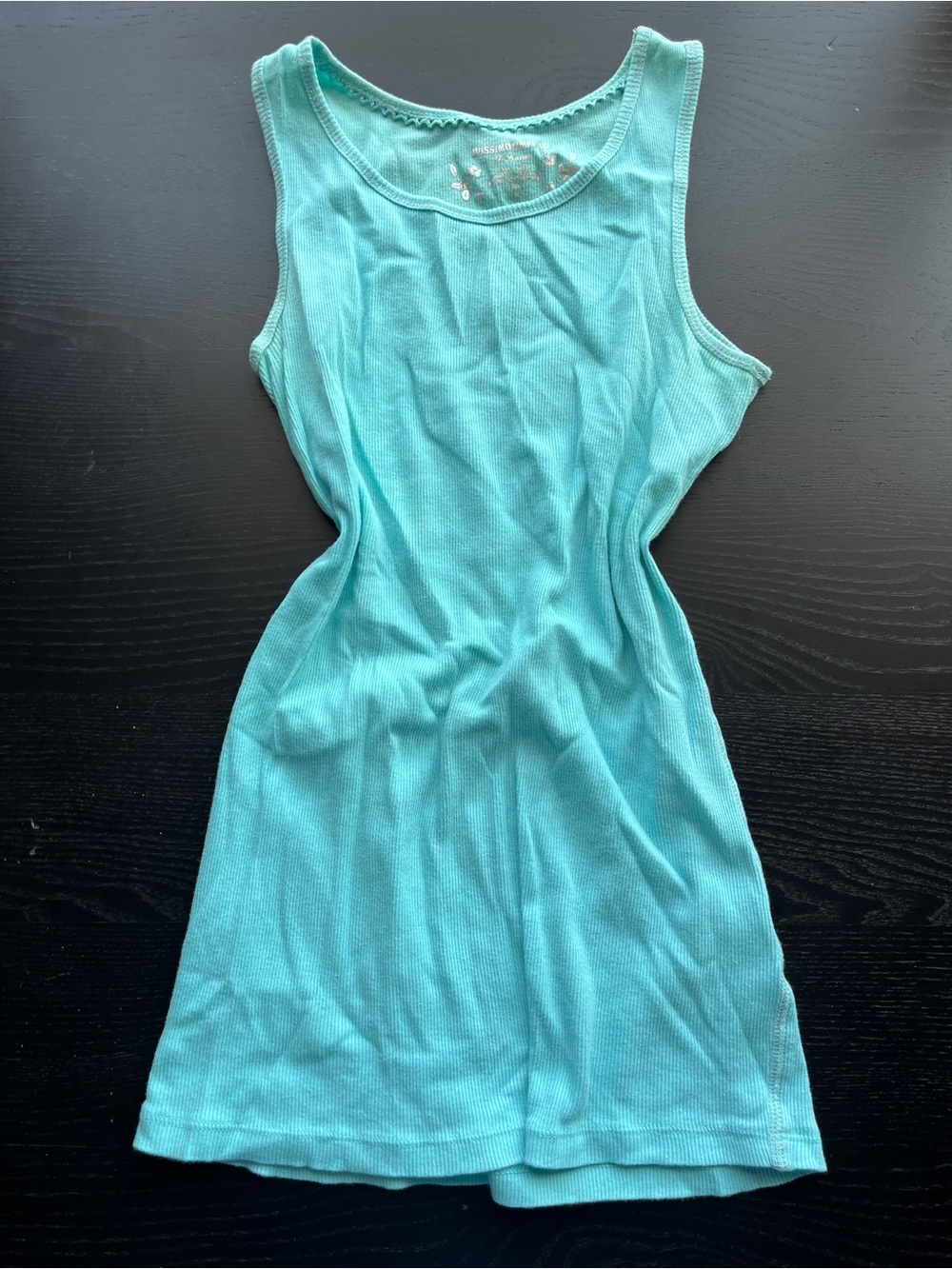 Mossimo Supply Co. Aqua Ribbed Tank Top - Picture 12 of 15